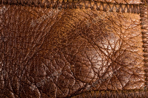 Preview: Old Vintage Genuine Soft Brown Leather Texture Background, Top Layer With Pores And Scratches