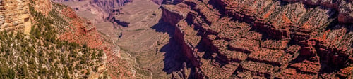 Preview: Deep Canyon Of The Grand Canyon. Grand Canyon Village, Arizona. Picturesque Panorama