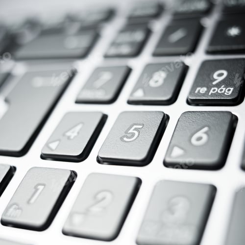 Preview: Forefront Of A Gray Laptop Keyboard.