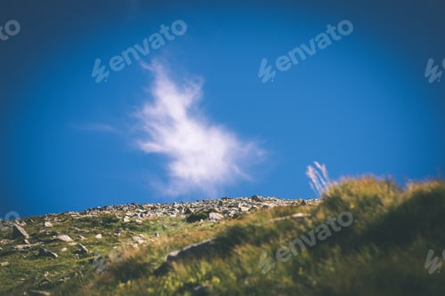Preview: Tatra Mountains In Slovakia Covered With Clouds. Peak Of Krivan. Vintage Look
