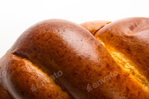 Preview: Chunks Large Braided Loaf On White Background