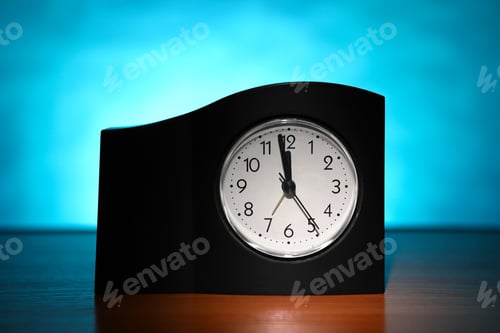 Preview: Clock In The Dark Room With Display Almost Midnight