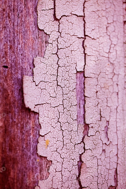 Preview: Wooden Surface With Peeled Paint - Texture And Background