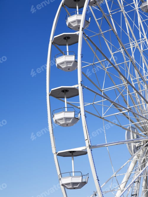 Preview: Fragment Standard Devil'S Wheels Of White Color Against The Background Of The Bright Blue Sky