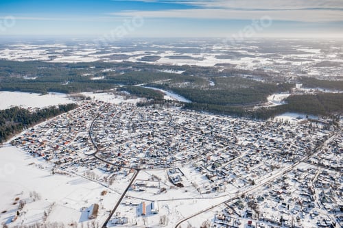 Preview: Aerial View Over The Valmiera City (Latvia)