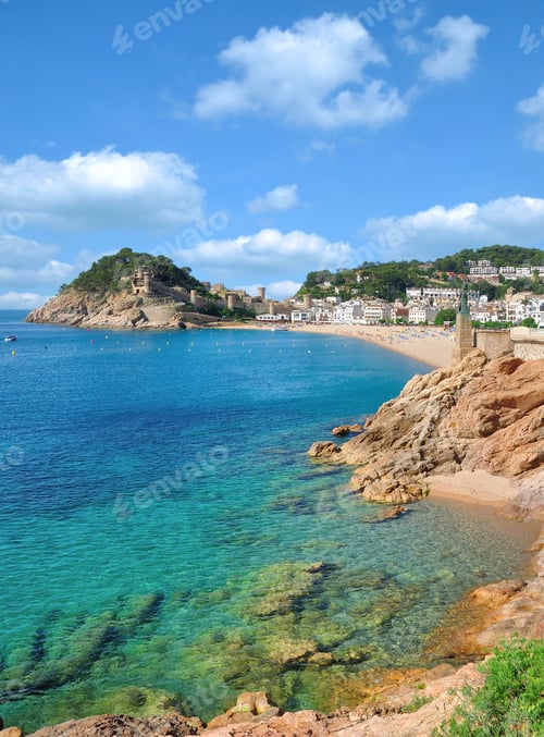 Preview: Beach And Village Of Tossa De Mar At Costa Brava In Catalonia,Mediterranean Sea,Spain