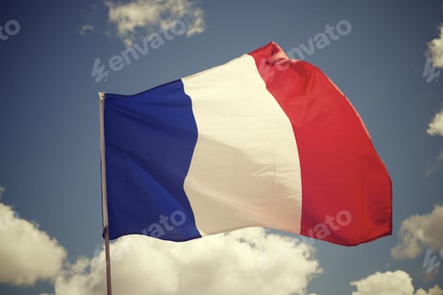 Preview: Close-Up Of The French National Flag Waving.