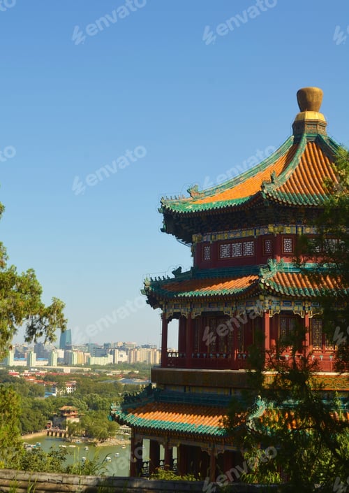 Preview: Detail Of The Roof In The New Summer Palace Complex In Beijing.