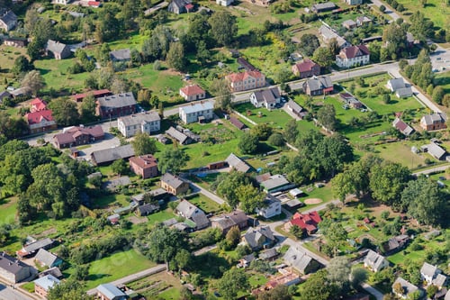 Preview: Aerial View Over The Mazsalaca Town, (Latvia)