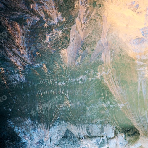 Preview: Ice Flowers On Glass - Texture And Background