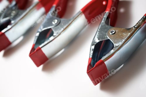 Preview: Clamps On A White Table