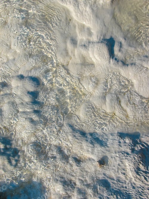 Preview: Beautiful Texture Of Water On The Limestone - Travertines Of Pamukkale, Denizli, Turkey
