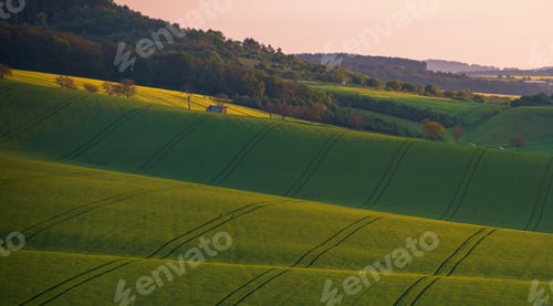 Preview: South Moravia Landscape And Farmland At Sunrise