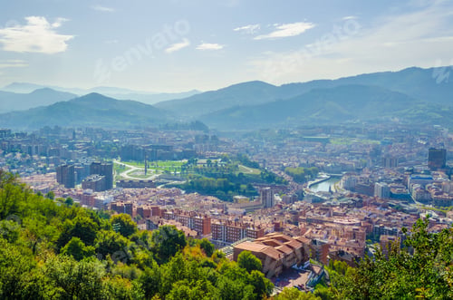 Preview: Aerial View Of Bilbao From Artxanda Hill, Spain