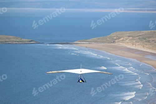 Preview: Hang Glider At Rhossili Beach