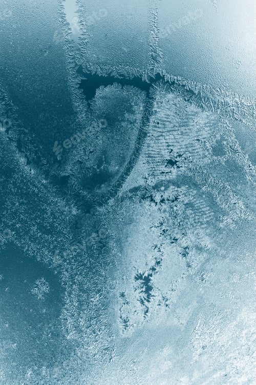 Preview: Ice Flowers On Glass - Texture And Background