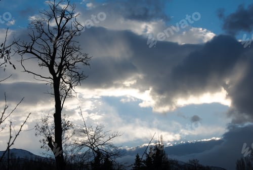 Preview: Twilight Landscape With Dramatic Clouds