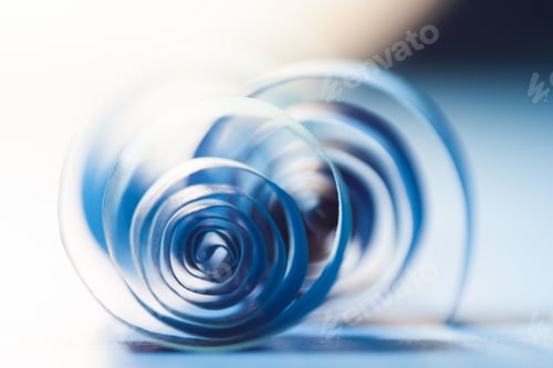 Preview: Macro, Abstract, Background Picture Of Blue Paper Spirals On Paper Background