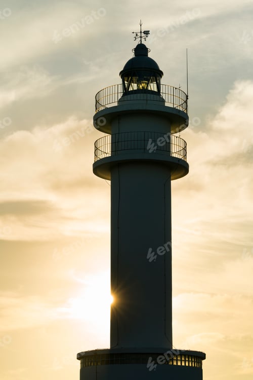 Preview: Ajo Lighthouse In Ajo Village By The Cantabrian Sea In Cantabria Autonomous Community Of Spain