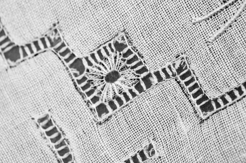 Preview: Vintage Textile Texture With Beautiful, Fine Embroidery