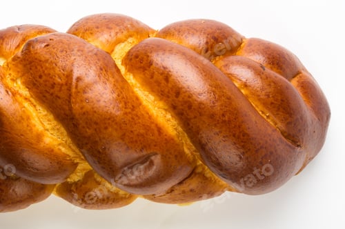 Preview: Chunks Large Braided Loaf On White Background