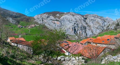 Preview: Mountain Landscape Of Bejes Village Of Liebana County Of Cantabria Autonomous Community Of Spain
