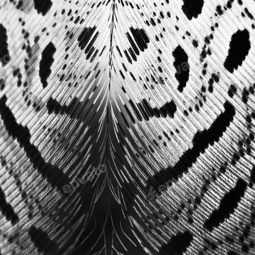 Preview: Guinea Hen Feather With Light Grey Background