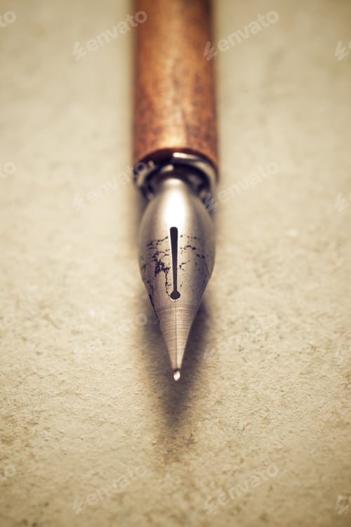 Preview: Nib Pen For Calligraphy On A Table.