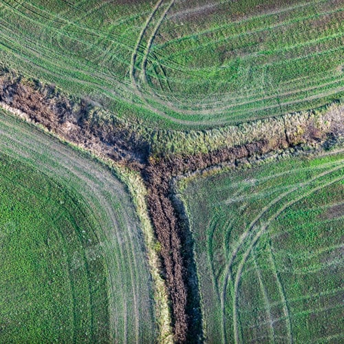 Preview: Aerial Vertical View Over The Rural Fields