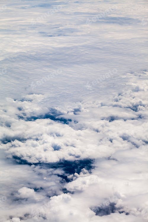 Preview: Beautiful, Dramatic Clouds And Sky Viewed From The Plane. High Resolution And Quality