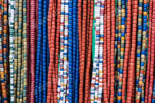 Preview: Traditional Ukrainian Clay Colorful Beads Background