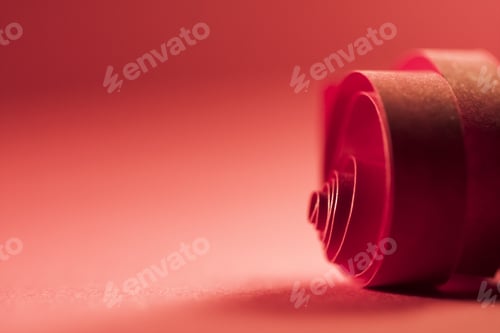 Preview: Macro, Abstract, Background Picture Of Red Paper Spirals On Paper Background