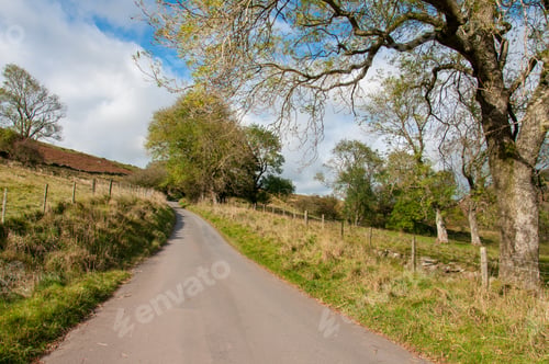 Preview: Mountain Road In The Black Mountains Of England.