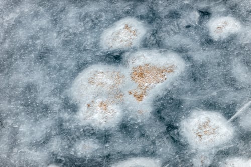 Preview: Aerial View Over The Frozen Surface Of Lake