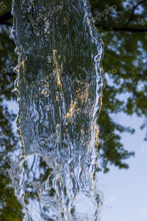Preview: Transparent Falling Water Vertical Flows, Close Up
