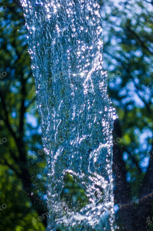 Preview: Transparent Falling Water Vertical Flows, Close Up