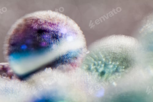 Preview: Abstract Underwater Composition With Colorful Glass Balls, Bubbles And Light