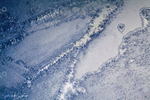 Preview: Ice Flowers On Glass - Texture And Background.