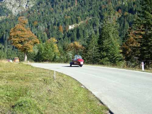 Preview: Golden October Landscape At Famous Ahornboden Valley With View To Karwendel Mountains, Austria