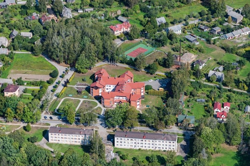 Preview: Aerial View Over The Mazsalaca Town (Latvia)