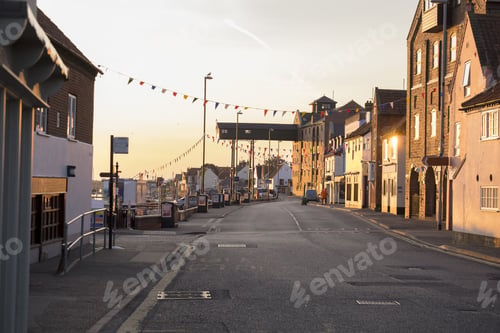Preview: Wells Next The Sea Town Street At Sunrise