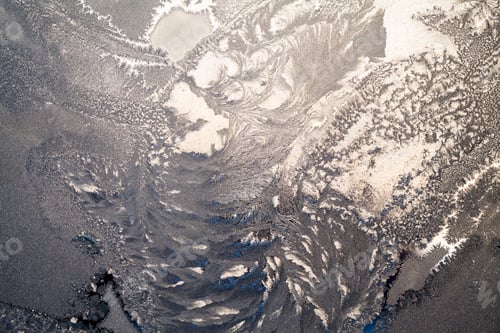 Preview: Ice Flowers On Glass - Texture And Background. High Resolution And Sharp, Beautiful Details