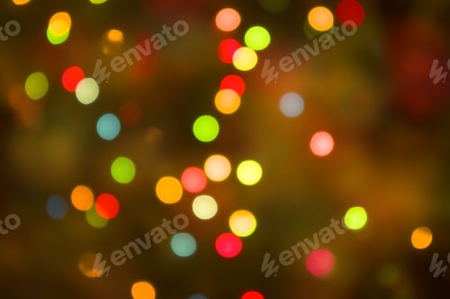 Preview: Abstract Circular Lights Blurred Holiday Background Of Christmas Light