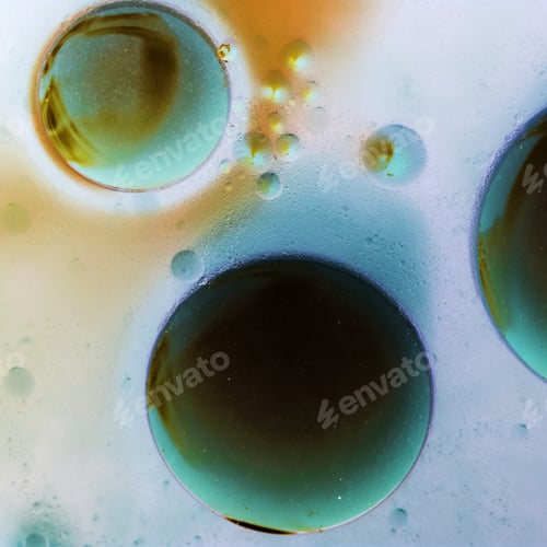 Preview: Abstract, Colorful Composition With Oil, Water And Ink