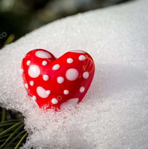 Preview: Red Heart In The Snow.