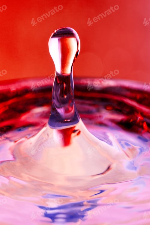 Preview: Colorful, Abstract Composition With Water And Water Drops
