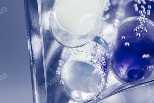 Preview: Abstract Composition With Underwater Tubes With Colorful Jelly Balls Inside And Bubbles