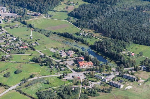 Preview: Aerial View Over The Small Village