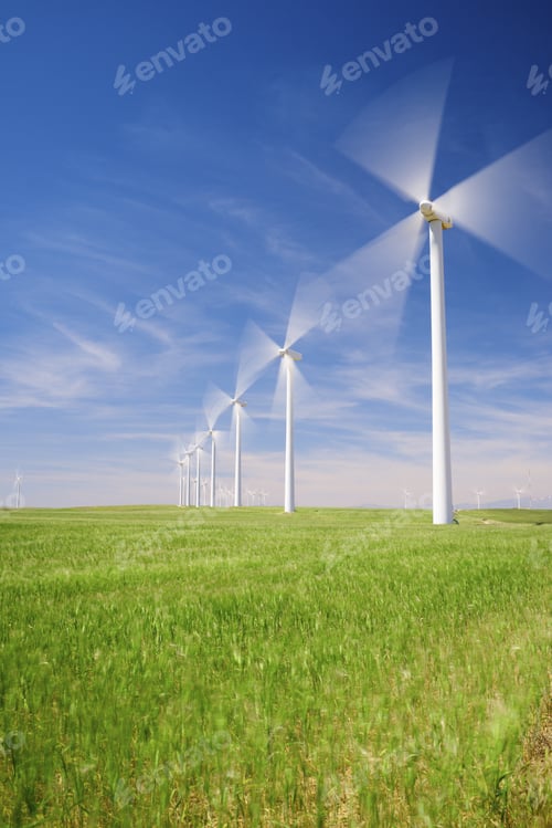 Preview: Windmills For Electric Power Production, Zaragoza Province, Aragon, Spain