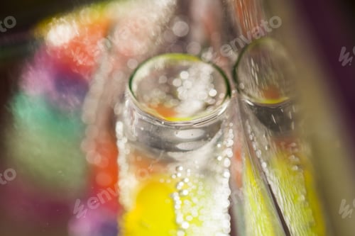 Preview: Abstract Composition With Underwater Tubes With Colorful Jelly Balls Inside And Bubbles